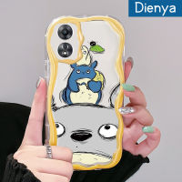 Dienya เคสสำหรับ OPPO A58 5G A58X 5G A78 5G A1X 5G A55 5G A98 5G F23 5G A1 5G เคสลายการ์ตูนน่ารักสีน้ำมันลาย Totoro ขอบโค้งใสเคสเนื้อครีมโปร่งใสเคสมือถือฝาครอบป้องกัน