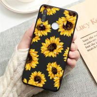 ☄ Chrysanthemum Silicon Case for Huawei P40 Lite E Mate 10 Lite Nova 2i 3i 5t 7i 6se Y7P Y6P P Smart PLUS Honor 20S Flower Cover