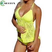 Bikini Set  Swimsuit Women Plus Size 5XL Mesh Sexy Halter Backless Low Waist Push Up Swimwear Tankini Bikini Brasileño