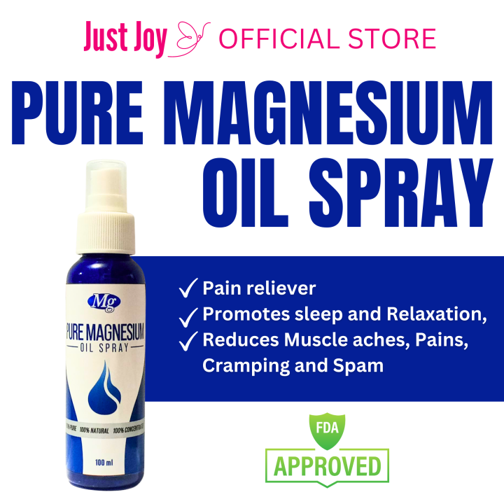 JUST JOY PURE MAGNESIUM OIL SPRAY 100ml MUSCLE & JOINT PAIN BETTER