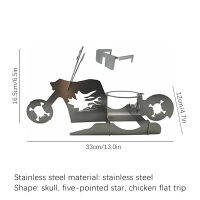 จักรยานเบียร์ CanChicken Stand รถจักรยานยนต์บาร์บีคิวย่าง Rack Non-Stick สแตนเลสไก่ย่างขาตั้ง BBQ Tool