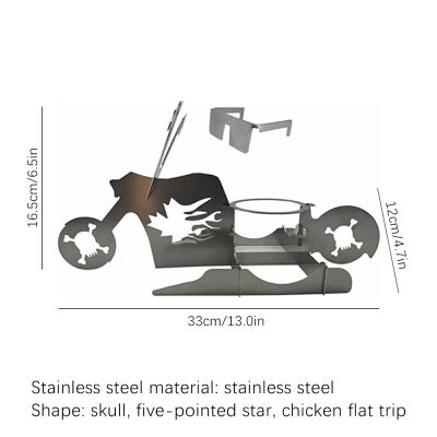 จักรยานเบียร์ CanChicken Stand รถจักรยานยนต์บาร์บีคิวย่าง Rack Non-Stick สแตนเลสไก่ย่างขาตั้ง BBQ Tool