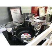 Bộ nồi chảo inox 5 đáy Sunhouse SHG995 - Bộ nồi bếp từ