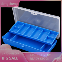 dongcheng กล่องตกปลาแบบพกพา11ช่องกล่องเก็บของ double-Deck carp อุปกรณ์ตกปลา Lure Hook Soft Bait TOOL BOX