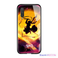 UCUC เคสโทรศัพท์เคสสำหรับXiaomi MI A3 CC9ephoneกันกระแทกDemon Slayerอะนิเมะกระจกเทมเปอร์เคสกันกระแทกฝาครอบ