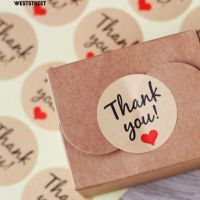 120x Thank You Craft กระดาษสติกเกอร์สติ๊กเกอร์งานแต่งงานโปรดปราน Letter Gift Labels