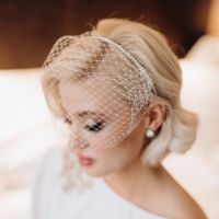 【CW】 JM21 Headband Veils for Bridal Veil  Wedding Fascinator Birdcage on the Face