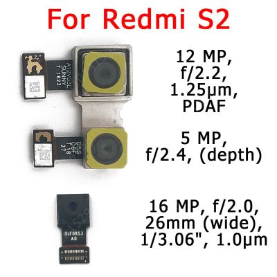 กล้องด้านหลังด้านหน้าเดิมสําหรับ Xiaomi Redmi S2 กล้องหันหน้าไปทางหลักโมดูล Flex Cable อะไหล่ทดแทน