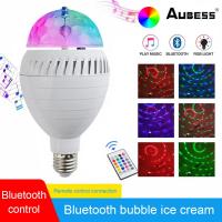 E27 12W LED RGB Smart Bulb With Remote Controllor Wireless Bluetooth-compatible Speaker Music Playing Audio Dimmable Light Lamp