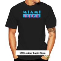 Miami Vice Logo เสื้อยืดผู้ชายแขนพิมพ์ลาย Tshirt Trend