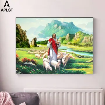 Jesus Christ Sheep diamond art - Fashion Diamond Painting