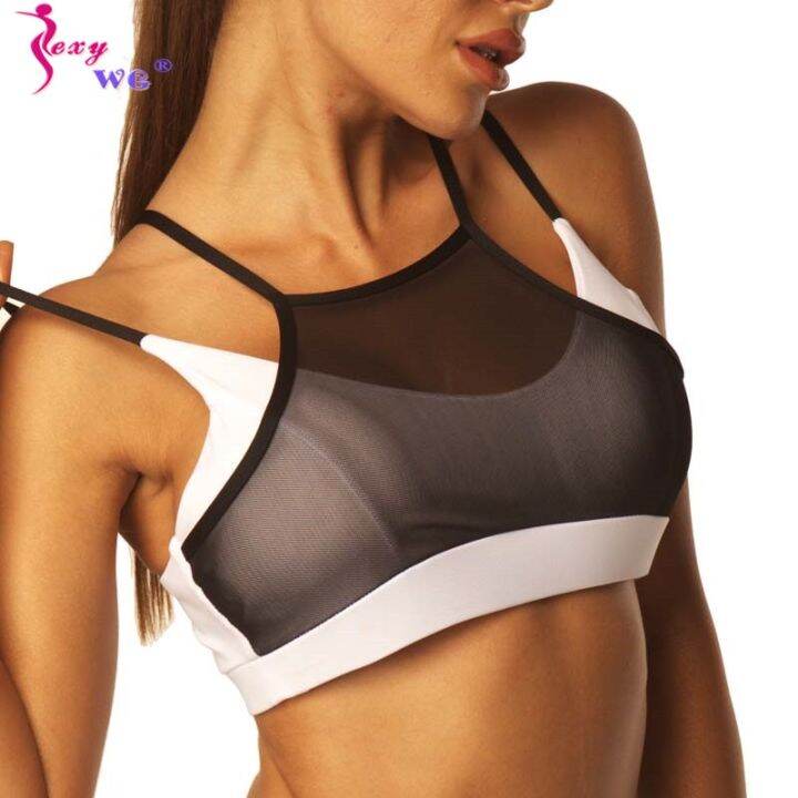 a-so-cute-sexywg-sexy-breathable-meshbra-top-women-padded-highunderwearthin-shoulder-strap-sportweargym-bra