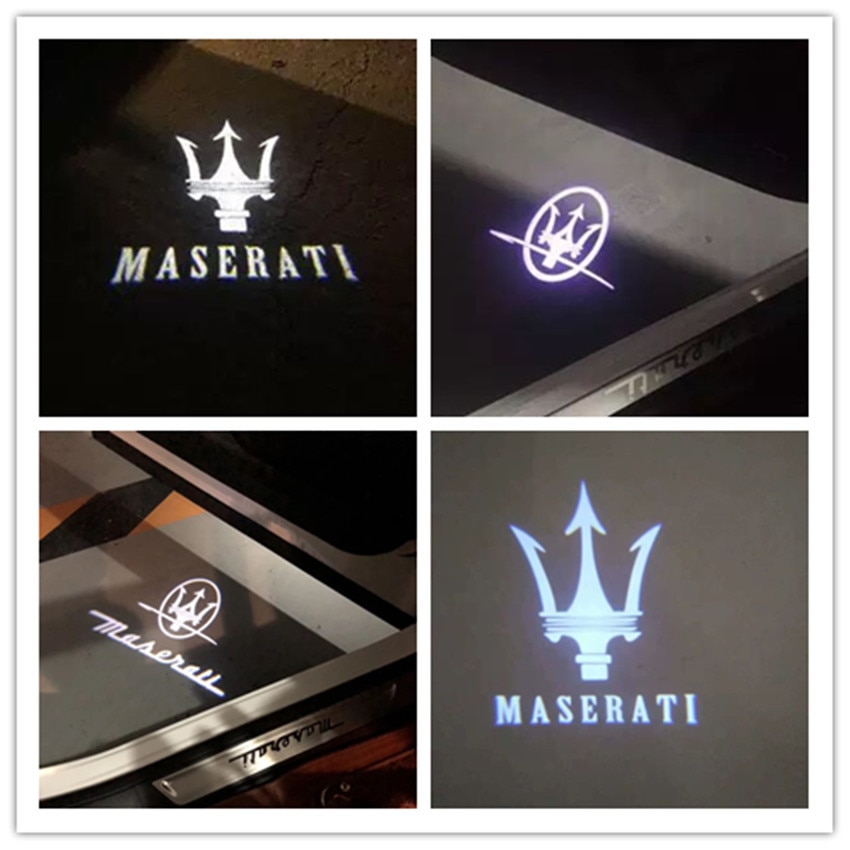 Emitting Color : L1 xy 2X LED willkommene Lichter for Maserati Quattroporte Levante Ghibli Granturismo Grancabrio Tür HD Logo Projektoren 6000K Schatten Lampen 
