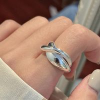 Original 925 sterling silver ins niche design curve wave ring female opening group blogger ring fashion personality cold style