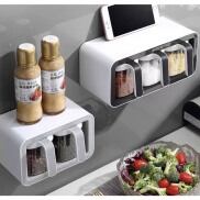 Kệ gia vị kèm thìa ECOCO cao cấp 2 ngan và 3 ngăn không cần khoan tường