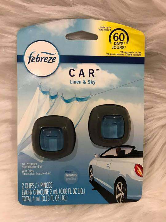 Febreze Car Linen & Sky Air Freshener 4ml 2 clips Lazada PH