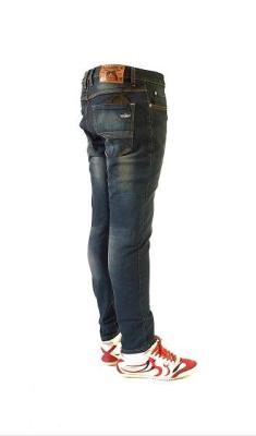 jeans ยีนส์เดฟยืดขายาว ผช กางเกงยีนส์ขายาวเดฟผ้ายืด สียีนส์มิดไนท์บูล เป้าเป็นกระดุม ผ้า AAA Size. 28-36