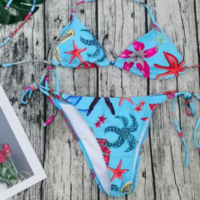 Luxury Bikini Set Starfish printed Bikinis y Gold Swimsuit designer Swimwear Women Bathing Suits