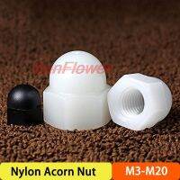 2-50pcs White/Black M3M4M5M6M8M10M12 Nylon Bolt Nut Dome Protection Caps Covers Exposed Hexagon Plastic Decorative Acorn Cap Nut