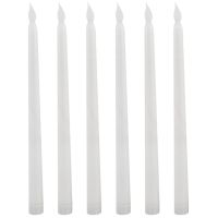 6Pcs LED Taper Candle for Dinner, Flickering Flameless Tapered Battery Operated Table Settings Weddings Birthday Parties