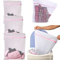 【YF】 3 Sizes Laundry Bag Home Washing Machine Bra Underwear Mesh Net Large Capacity Zipper Storage Pouch Dirty Clothes Protection