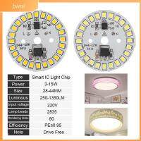 BIMI 1Pc วอร์มไวท์/ขาว AC220V ไดร์เวอร์สมาร์ทไอซี หลอดไฟ ถั่ว ชิป LED 2835 SMD จานไฟ