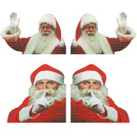 4Pcs 3D Car Rear Window Stickers Christmas Car Decorations Christmas Car Window Decals