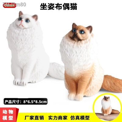 🎁 ของขวัญ Simulation solid static cats ragdoll furnishing articles hand pet children toy animal model