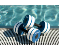 Pair of Foam Aquafit Dumbbells Aquagym blue white