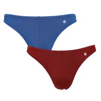 JOHN HENRY INNERWEAR กางเกงในชาย STRIPE รุ่น JU JU1ST201P2 สีน้ำเงิน/แดง ทรง Bikini (แพ็ค 2 ตัว)