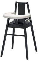 BLÅMES Highchair with tray, black (บลัวเมส เก้าอี้สูงพร้อมถาดวางอาหาร, ดำ)