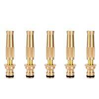 5X High Pressure Hose Nozzle Heavy Duty , Brass Water Hose Nozzles for Garden Hoses, Adjustable Function