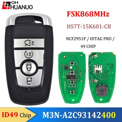 4 Button 868MHz Keyless-Go Remote Key for For Ford Mondeo Fusion Explorer 2017 49 CHIP / ​FCC ID: M3N-A2C93142400 HS7T-15K601-CB