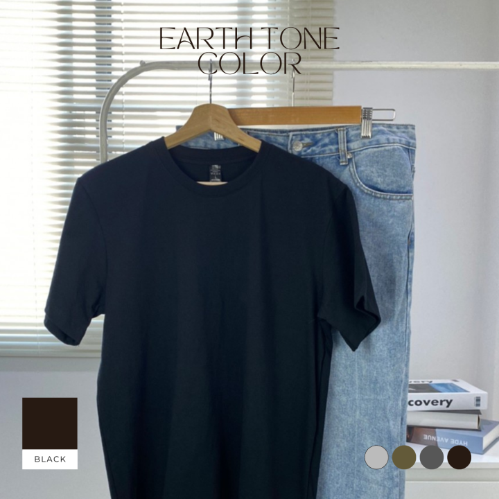 basic-cotton-tee-non-iron-เสื้อยืดเบสิคแขนสั้นคอกลม-ไม่หด-ไม่ต้องรีด-minimal-and-earth-tone