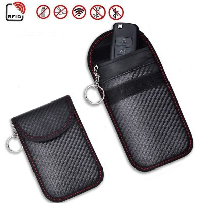 Carbon fiber double layer RFID anti-magnetic anti-theft car shielding key case anti-theft anti-magnetic card bag new product