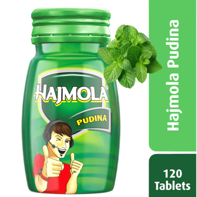 Dabur Hajmola Digestive 120 Tablets - (Pudina-Mint Flavour ).