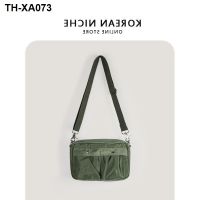 Han edition contracted tooling one shoulder bag handbag new oblique leisure trend nylon bag small drape cell phone package