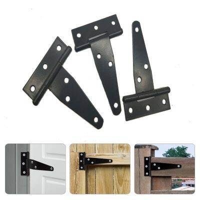 ✚✕▥ 1PC Black T Shape Triangle Rustproof Iron Light Duty Shed Hinge Wooden Door Gate Hinges Triangular hinge Door And Window Fitting