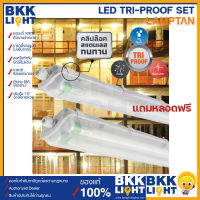 Lamptan (แถมหลอด) โคมไฟ T8 LED กันน้ำโคมแถมหลอด รุ่น TRI PROOF เปลี่ยนหลอดได้ ใช้งานภายนอก