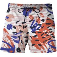 Summer Mans Beach Shorts Swim Sports Pants Abstract graffiti art 3D Print Man Surfing Short Breathable Male Surf Board Swimsuit