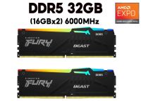 RAM 32GB (16GBX2) DDR5 6000MHz KINGSTON FURY BEAST (AMD EXPO) แรม (KF560C36BBEAK2-32)