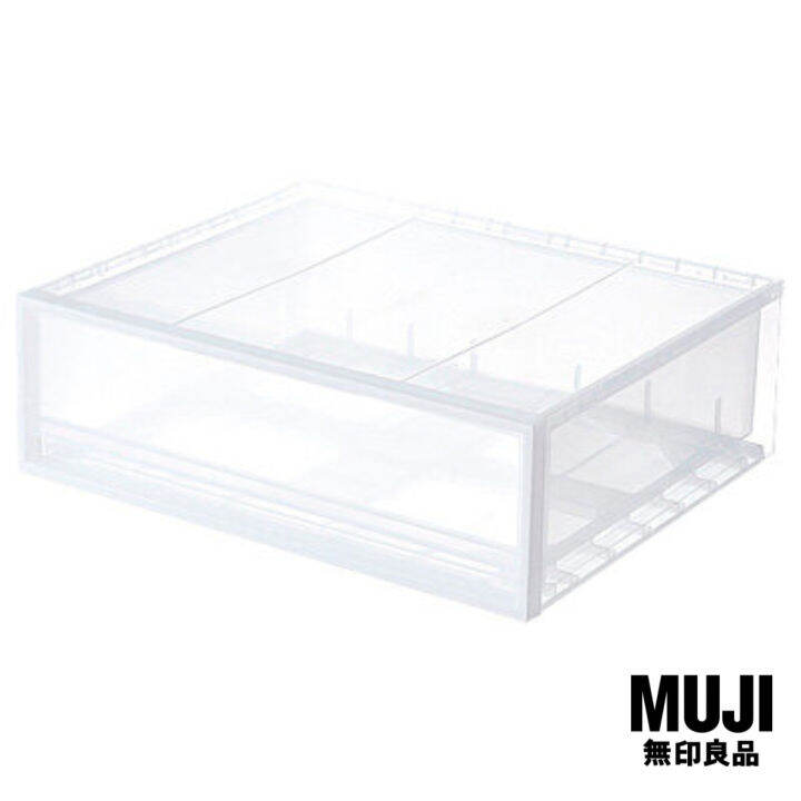 มูจิ กล่องเก็บของโพลีโพรพิลีน MUJI PP Storage Box / Wide / S (W55 ×