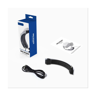 Black Loudspeaker Helmet Speaker Audio Interface Type-C Charging Portable Replacement Stereo External Amplifier for PSVR2 3.5mm