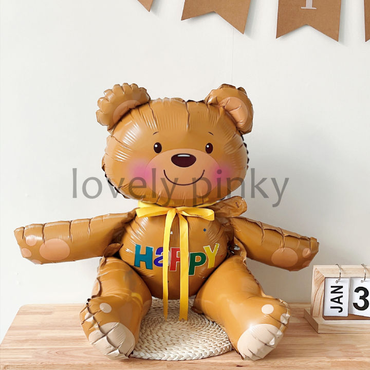 พร้อมส่ง-ลูกโป่งฟอยด์-น้องหมีhappy-พร้อมส่งในไทย-bear-ballon