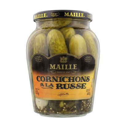 Premium import🔸( x 1) MAILLE Cornichons a La Russe 820 g. แตงกวาดองบรรจุขวด 820 g. [ML39]