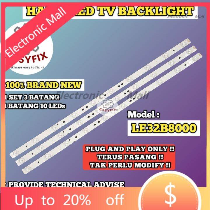 Haier TV backlight strip LE32B8000 HAIER 32 INCH LED TV BACKLIGHT ...