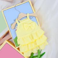 Pet Princess Dress  Cute Sleeveless Easy-wearing  Pet Dog Layered Hem Bowknot Princess Dress Pet Supplies Dresses