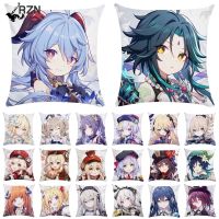 Genshin Impact Anime Pillowcase for Pillows Noelle Aether Throw Pillow Cover Kawaii Decorative Pillows for Bed 45x45 Aesthetics