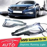 ไฟตัดหมอก LED DRL สำหรับ Hyundai Sonata LF 2015 2016 ไฟวิ่งกลางวันขับรถไฟตัดหมอก Daylight