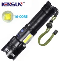 sell well feytu308 - / KENSUN พลังงานสูง16 Core Led ชาร์จไฟฉายซังแสง XHP160ไฟฉายซูม7โหมด Usb โคมไฟสำหรับโตชิบา